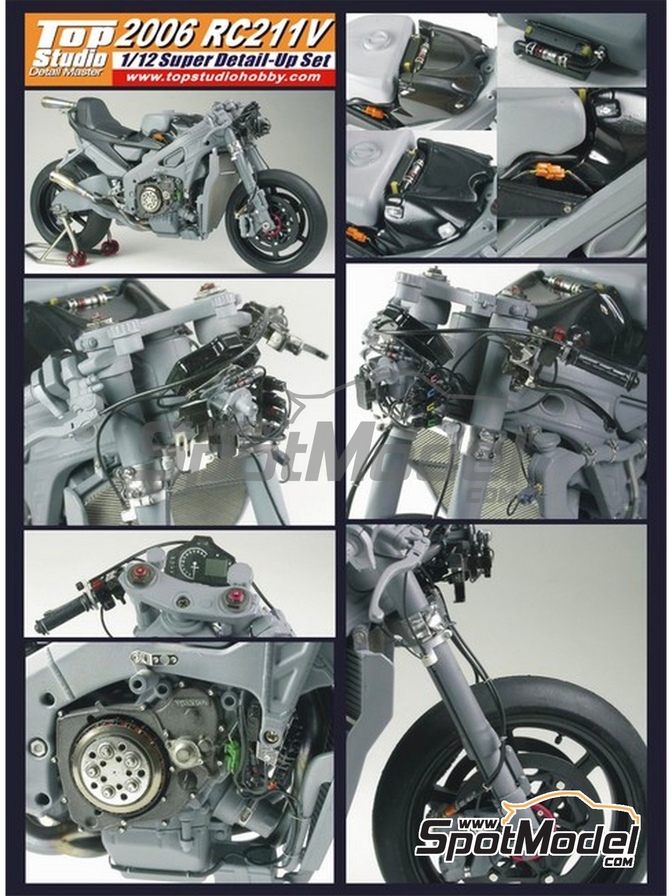 Top Studio MD29004: Detail up set 1/12 scale - Honda RC211V 2006